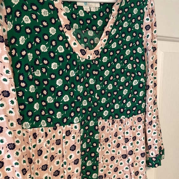 Boden Mollie dress mod floral print green peach navy tea bohemian 4R - Picture 6 of 6